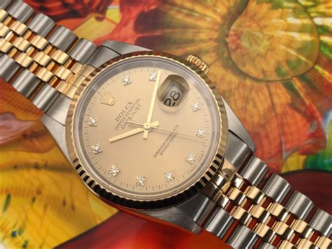 18k two tonme rolex oyster perpertual datejust|Rolex Datejust 18kt gold watch.